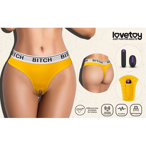 Vibrating thongs with wireless remote Ingen yellow [14]