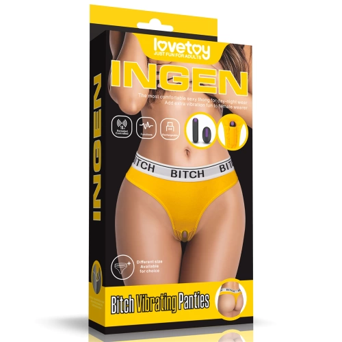 Vibrating thongs with wireless remote Ingen yellow [19]