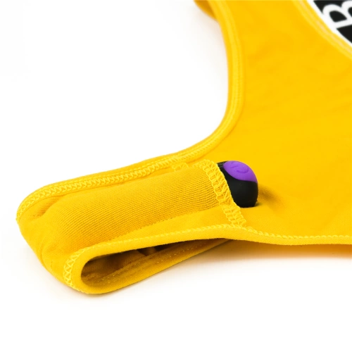 Vibrating thongs with wireless remote Ingen yellow [4]