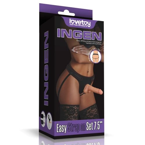 Ingen 7.5" Flexible Realistic Testicle Strap-on Belt [7]