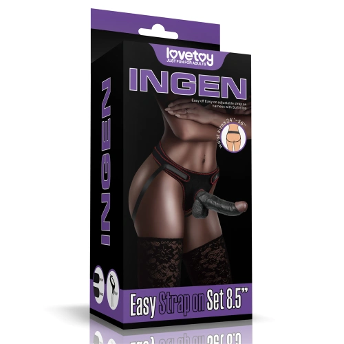 Irina color Strapon belt with realistic dildo Lovetoy Ingen black [16]