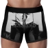 *Nina color - Strap-on boxer shorts with wet - lacquer effect and front zipper Chic Strap-on Shorts size M/L [2]