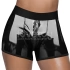 *Nina color - Strap-on boxer shorts with wet - lacquer effect and front zipper Chic Strap-on Shorts size M/L