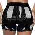 *Nina color - Strap-on boxer shorts with wet - lacquer effect and front zipper Chic Strap-on Shorts size S/M [1]