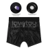 *Nina color - Strap-on boxer shorts with wet - lacquer effect and front zipper Chic Strap-on Shorts size S/M [12]