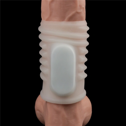 Ribbed Vibrating Penis Enlarger Knights Ring Spiral [2]