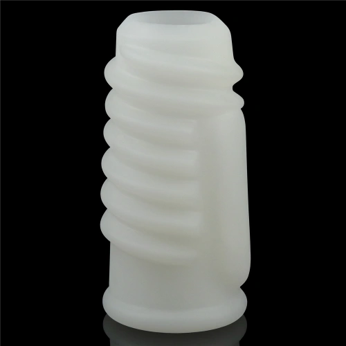 Ribbed Vibrating Penis Enlarger Knights Ring Spiral [4]
