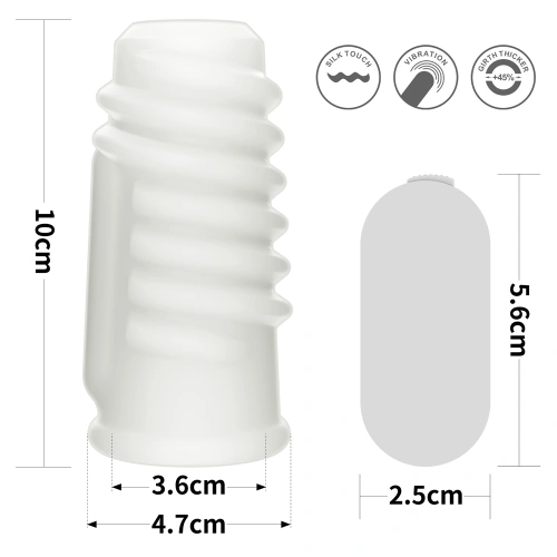 Ribbed Vibrating Penis Enlarger Knights Ring Spiral [5]