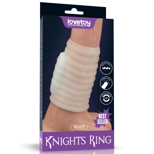 Vibrating Embossed Penis Enlarger Knights Ring IV [8]