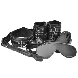 **Color* Dilyana - Bondage set of 8 pieces Beginners Bondage Kit black