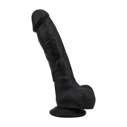 Dilyana - Loving Joy 8" Realistic Silicone Testicle Dildo Black