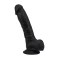 Dilyana - Loving Joy 8" Realistic Silicone Testicle Dildo Black