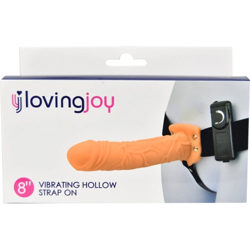 Loving Joy 8" Hole Vibrating Strapon Belt [2]