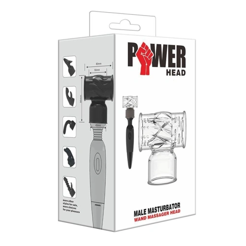 Tip for Wand massagers Power Head Male transparent [2]
