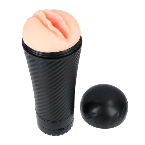 Vibrating Stroker masturbator Pink Pussy [3]