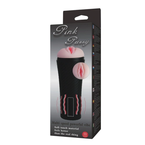 Vibrating Stroker masturbator Pink Pussy [8]