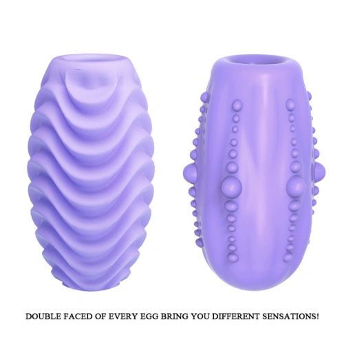 Double-sided masturbator with a Romantic Double Sided Egg relief [1]