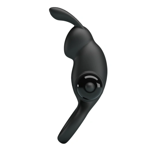 Vibrating cock ring made of silicone Ring I black [1]
