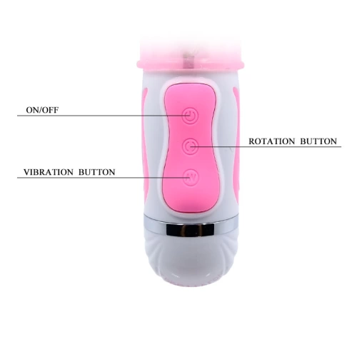 Fascination pearl rabbit vibrator with rotating end [6]