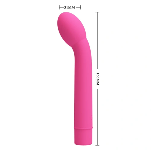Silicone G-spot vibrator Logan pink [7]