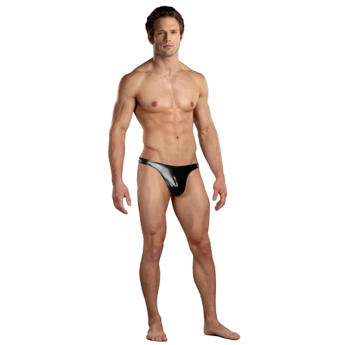 Male Power Liquid Onyx-S thong with wet effect Male Power Liquid Onyx-S thong with wet effect