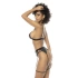 Set of 3 pieces of erotic underwear with a wet effect Mapale Wet Look black color [2]