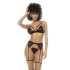 Set of 3 pieces of erotic underwear with a wet effect Mapale Wet Look black color