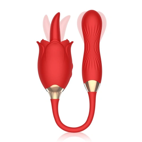 Rechargeable 2 in 1 Silicone Stimulator - Vibro Egg with Swing Function and Clitoris Stimulator Martinella Tongue [1]
