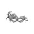 Erotic eye mask Aurore gold and black