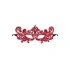 Nina - Voie Lactee lace eye mask red