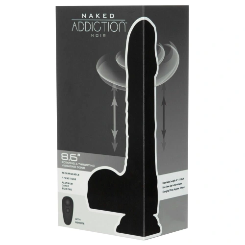 Thrusting realistic dildo with rotation and remote control Naked Addiction black [10]