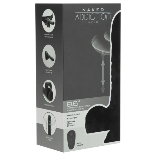 Thrusting realistic dildo with rotation and remote control Naked Addiction black [11]