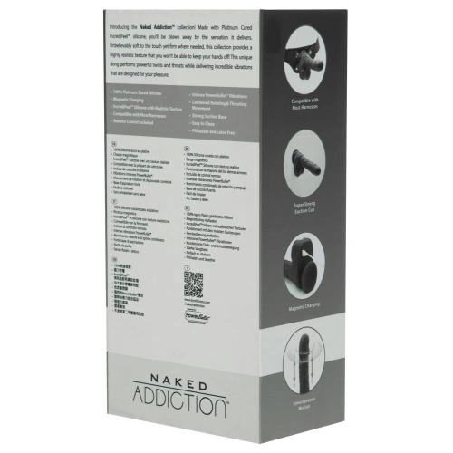 Thrusting realistic dildo with rotation and remote control Naked Addiction black [12]