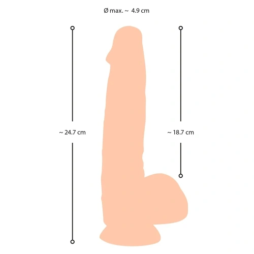 **Nina - Large realistic dildo with movable skin Movable Skin 25 cm [5]