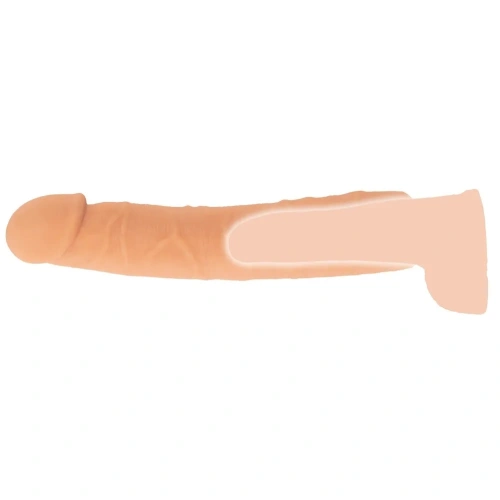 Nina - Large realistic penis extender Nature Skin +7 cm. [2]