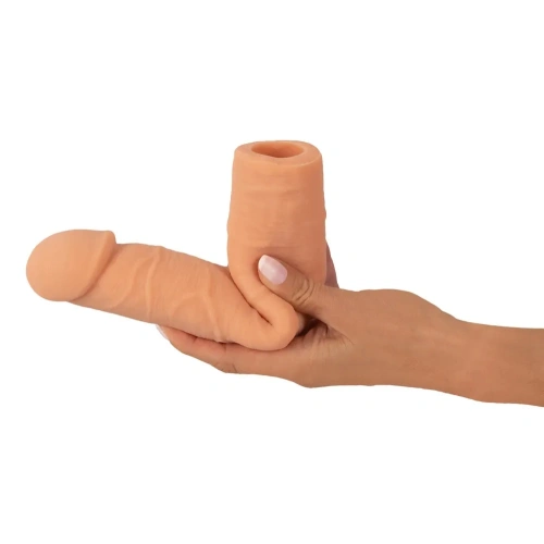 Nina - Large realistic penis extender Nature Skin +7 cm. [8]