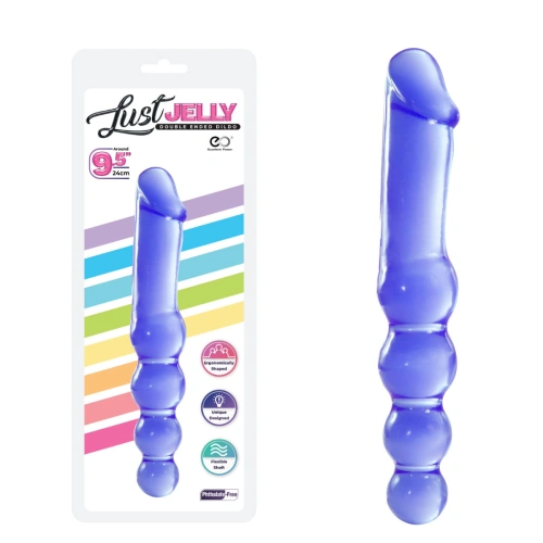 Nina - Double jelly dildo Just Jelly 24 cm. transparent purple Nina - Double jelly dildo Just Jelly 24 cm. transparent purple