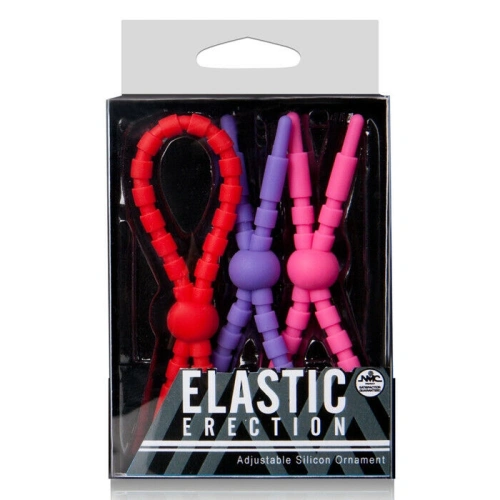 Dilyana- Set of 3 pcs. adjustable penis clips made of silicone Elastic Erection [1]