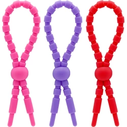 Dilyana- Set of 3 pcs. adjustable penis clips made of silicone Elastic Erection