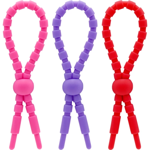 Dilyana- Set of 3 pcs. adjustable penis clips made of silicone Elastic Erection
