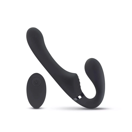 Strapless silicone vibrator with remote No Parts Avery