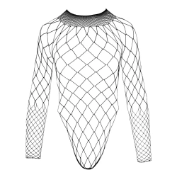 Erotic fishnet bodysuit No Xqse Black