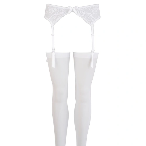 No Xqse White Lace Garter Belt With Stockings Set [2]