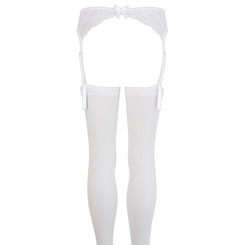 No Xqse White Lace Garter Belt With Stockings Set [3]