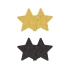 Glitter Stars Black and Gold Disposable Brocade Breast Pasties Set