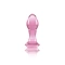 Glass butt plug diamond Crystal pink