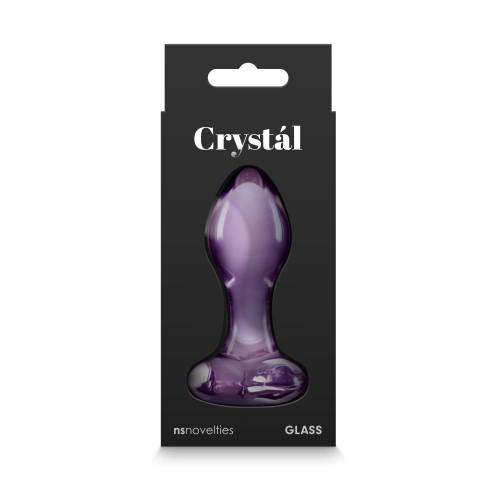 Glass anal dilator Crystal Heart purple [4]