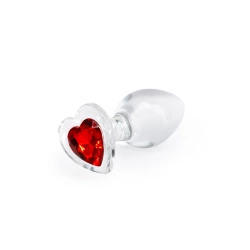 Crystal Desires Red Heart M Crystal Anal Plug
