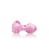 Glass Butt Plug with rose base Crystal Rose pink [1]