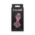 Glass Butt Plug with rose base Crystal Rose pink [3]
